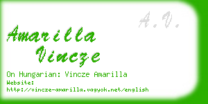 amarilla vincze business card